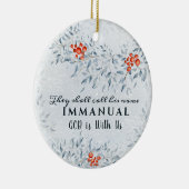 彼らは彼の名前をイマニュエル、クリスマスと呼ぶ セラミックオーナメント (右)