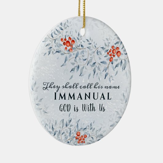 彼らは彼の名前をイマニュエル、クリスマスと呼ぶ セラミックオーナメント (右)