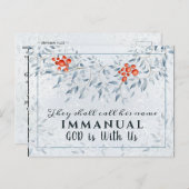 彼らは彼の名前をイマニュエル、クリスマスと呼ぶ ポストカード (正面/裏面)