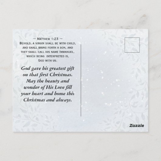 彼らは彼の名前をイマニュエル、クリスマスと呼ぶ ポストカード (裏面)