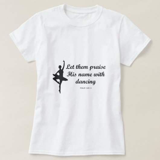 彼らは彼の名前を踊りChristian Baで賞賛する Tシャツ (デザイン正面)