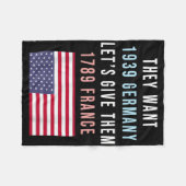 彼らは彼らに1789フラン与えス19ドイツを望む_1 フリースブランケット (正面(横))