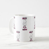 彼らは彼らのピンクのレトロな幽霊を待っている私をロールイン見る コーヒーマグカップ (正面左)