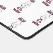 彼らは彼らのピンクのレトロな幽霊を待っている私をロールイン見る デスクマット (コーナー)