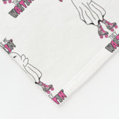 彼らは彼らのピンクのレトロな幽霊を待っている私をロールイン見る フリースブランケット (角)