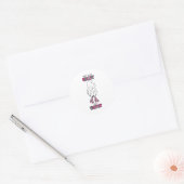 彼らは彼らのピンクのレトロな幽霊を待っている私をロールイン見る ラウンドシール (封筒)