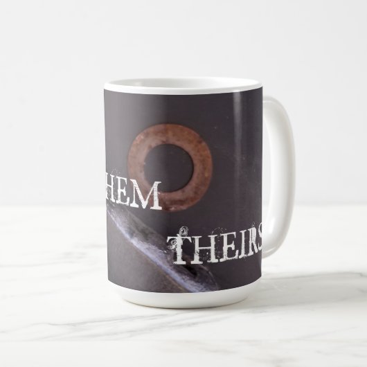 彼らは彼らの代名詞ENBY LGBTQ Mug 2 コーヒーマグカップ (正面右)