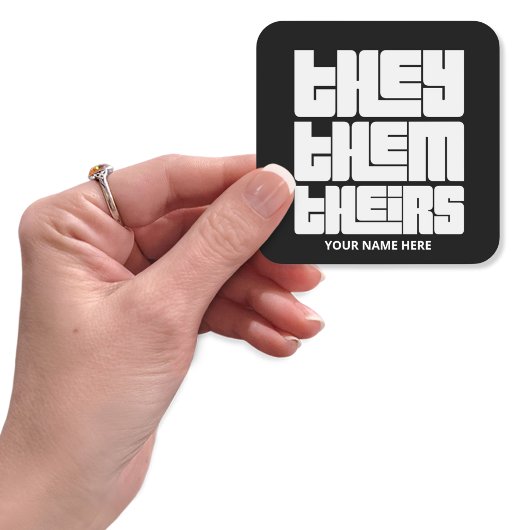 彼らは彼らの大きな白いはっきりしたフォントを宣告する スクエアシール