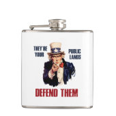 彼らは彼らを守る公の土地だサムおじさん フラスク (正面)