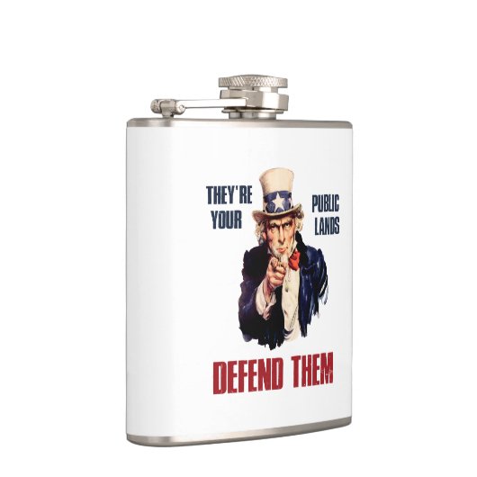 彼らは彼らを守る公の土地だサムおじさん フラスク (右)