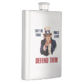 彼らは彼らを守る公の土地だサムおじさん フラスク (右)