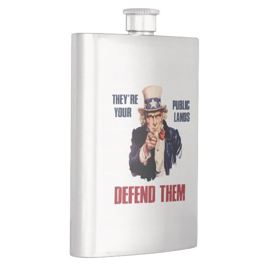 彼らは彼らを守る公の土地だサムおじさん フラスク (右)