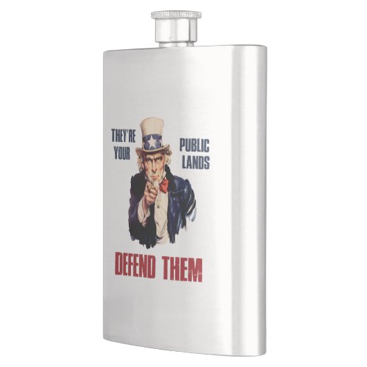 彼らは彼らを守る公の土地だサムおじさん フラスク (左)