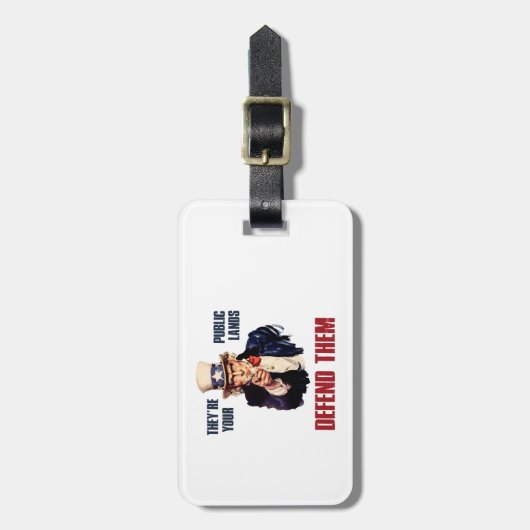 彼らは彼らを守る公の土地だサムおじさん ラゲッジタグ (正面縦)