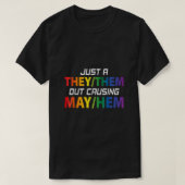 彼らは彼らを引き起こすかもしれないLGBTの発音 Tシャツ (デザイン正面)