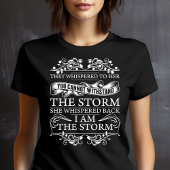 彼らは彼女にささやいた彼女は私が嵐だと囁いた トライブレンドTシャツ