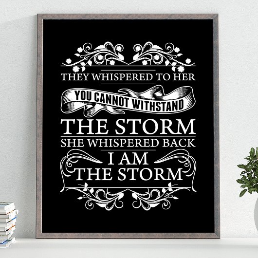 彼らは彼女にささやいた彼女は私が嵐だと囁いた ポスター