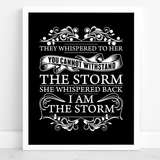 彼らは彼女にささやいた彼女は私が嵐だと囁いた ポスター