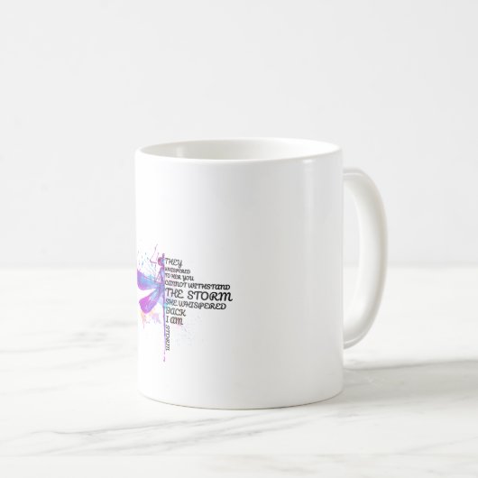 彼らは彼女に嵐に耐えられないとささやいた コーヒーマグカップ (正面右)