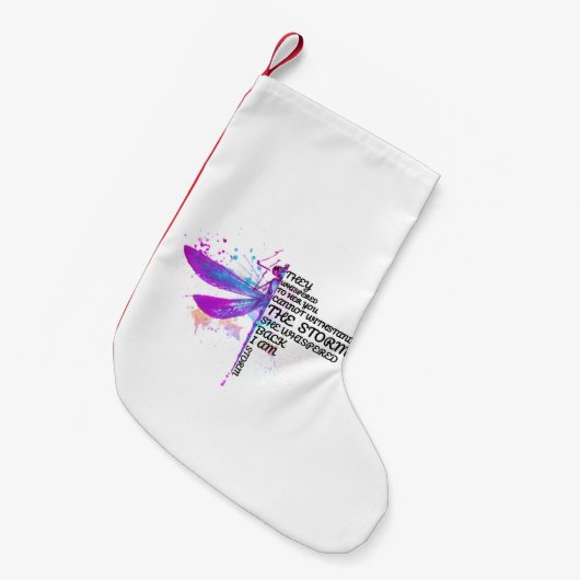 彼らは彼女に嵐に耐えられないとささやいた スモールクリスマスストッキング (正面 (吊り時))