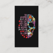 彼らは彼女の花のスカル嵐にささやいた 名刺 (正面)