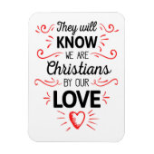 彼らは我々が愛の目的によってクリスチャンであることを知るだろう マグネット (縦)