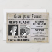 彼らは招待状(2枚)の写真/新聞をリタイアしている 招待状 (正面)