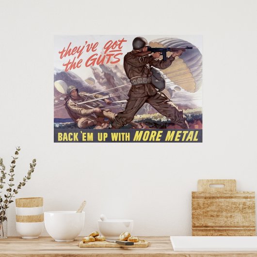 彼らは根性得を持っている：より多くの金属でバックアップ ポスター (キッチン)