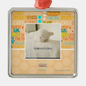 彼らは決してmehをここに見つけません メタルオーナメント (正面)