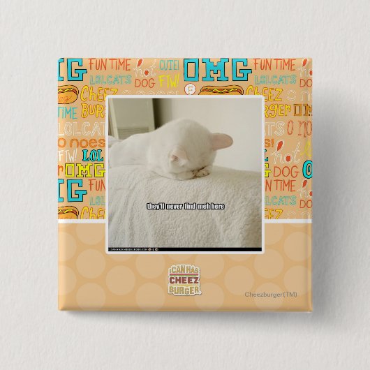 彼らは決してmehをここに見つけません 缶バッジ (正面)