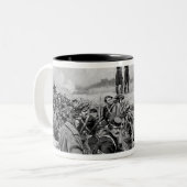 彼らは満たすために順序を待ちました ツートーンマグカップ (正面左)