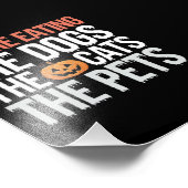 彼らは犬を食べている 猫を食べている ペットを食べている ハロウィン フォトプリント            (角)