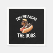 彼らは犬食べのドナルドトランプ討論2024 スタンダードカクテルナプキン (正面)