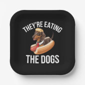 彼らは犬食べのドナルドトランプ討論2024 ペーパープレート (正面)