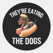 彼らは犬食べのドナルドトランプ討論2024 ラウンドシール (正面)