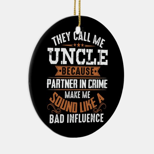 彼らは犯罪の相手だから私を叔父と呼ぶ セラミックオーナメント (右)