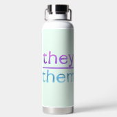 彼らは発音する |お名前 |カラフル ウォーターボトル (背面)