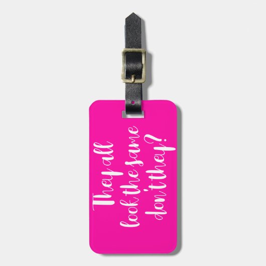 彼らは皆同じ荷札に見える ラゲッジタグ (正面縦)