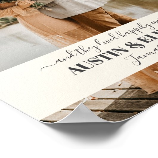 彼らは看板の後ずっと幸結婚せに暮らした ポスター (角)