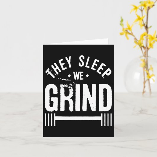 彼らは眠る我々はフィットネスジムの動機を作る カード (黄色い花)