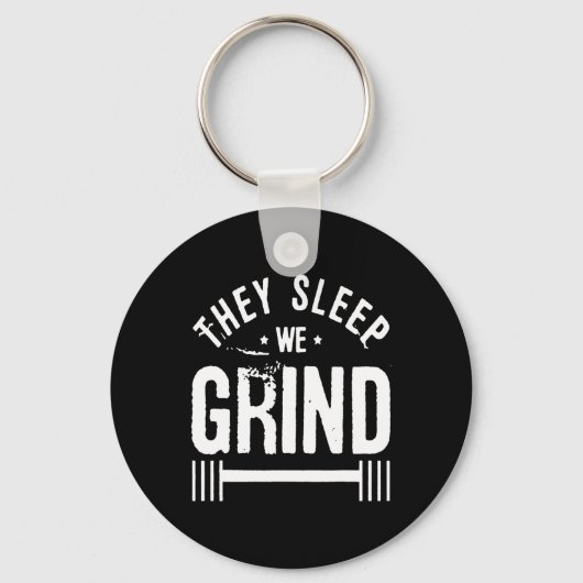 彼らは眠る我々はフィットネスジムの動機を作る キーホルダー (正面)