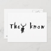 彼らは知っています…. 郵便はがき ポストカード (正面/裏面)