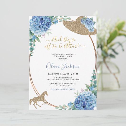 彼らは祭壇のブライダルシャワーの招待状に行っている シーズンカード (スタンド正面)