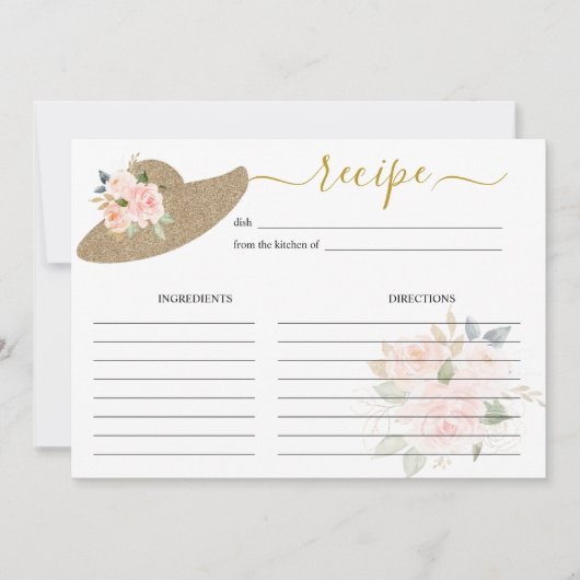 彼らは祭壇のブライダルシャワーレシピカードに行く 招待状 (正面)
