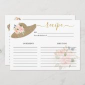 彼らは祭壇のブライダルシャワーレシピカードに行く 招待状 (正面/裏面)