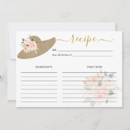 彼らは祭壇のブライダルシャワーレシピカードに行く 招待状