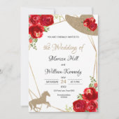 彼らは祭壇の競馬ウェディングシャワーに行く 招待状 (正面)