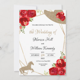 彼らは祭壇の競馬ウェディングシャワーに行く 招待状