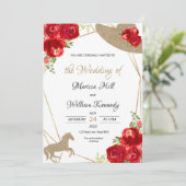 彼らは祭壇の競馬ウェディングシャワーに行く 招待状 (スタンド正面)