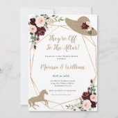 彼らは祭壇の競馬ウェディングシャワーに行く 招待状 (正面)